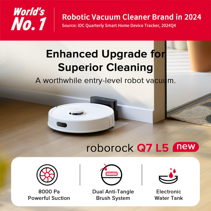 roborock q7 l5 robot vacuum and mop with 8000 pa power suction