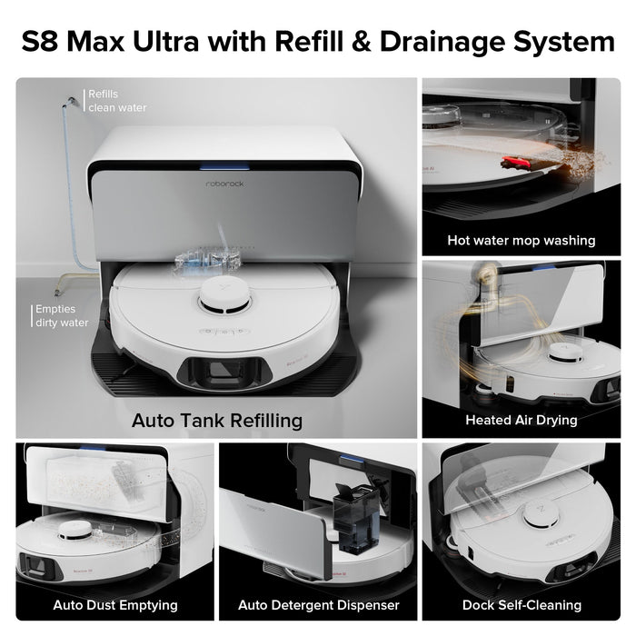 roborock s8 max ultra with refill drainage system