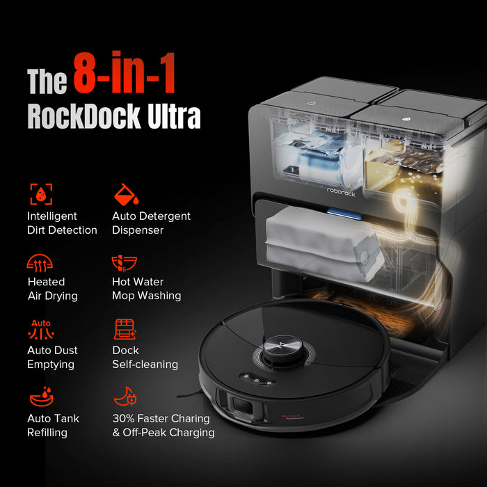 roborock s8 maxv ultra with 8-in-1 rockdock ultra