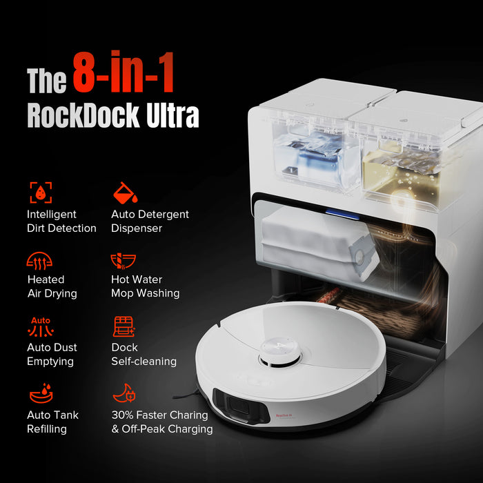 roborock s8 maxv ultra with 8-in-1 rockdock ultra