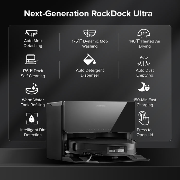 roborock saros 10 robot vacuum with refill drainage system