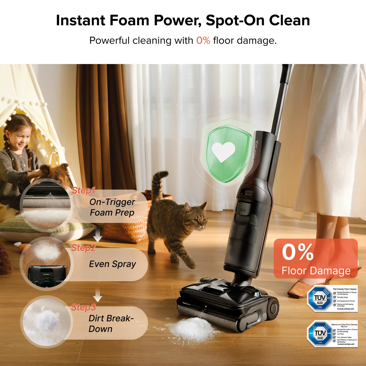 roborock f25 ace pro wet dry vacuum with jetfoaming cleaning