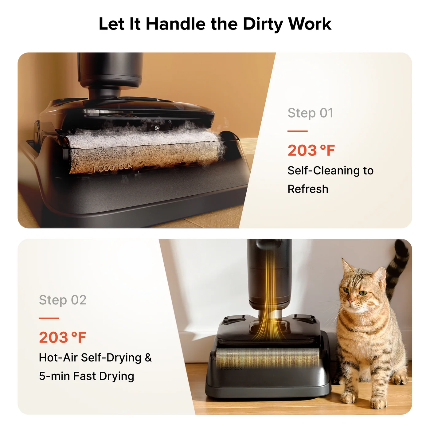 roborock f25 ace pro wet dry vacuum with jetfoaming cleaning