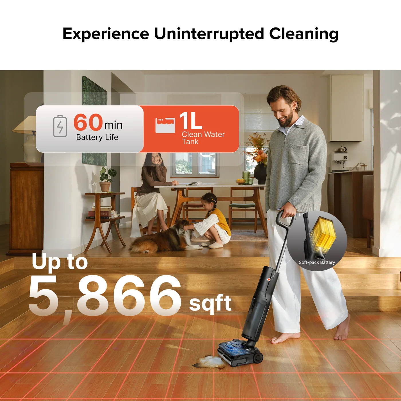 roborock f25 ace pro wet dry vacuum with jetfoaming cleaning