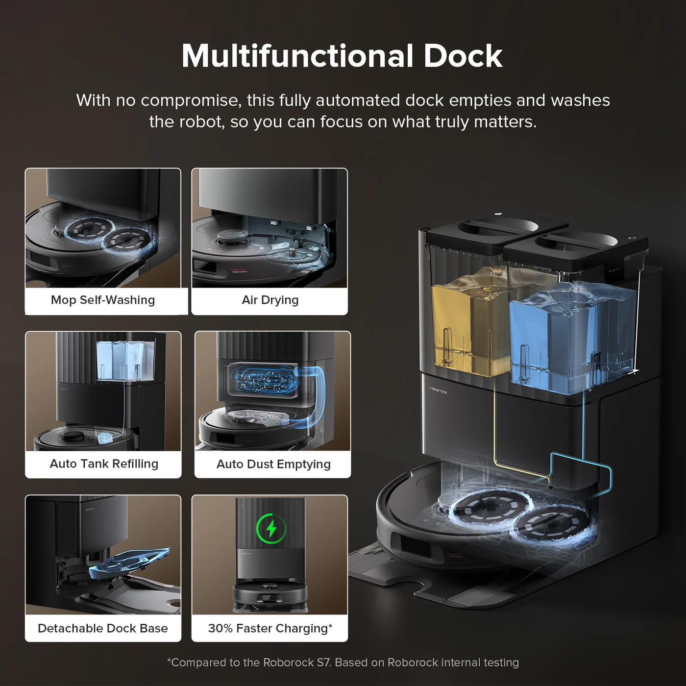 roborock qv 35s robot vacuum with multifunctional dock