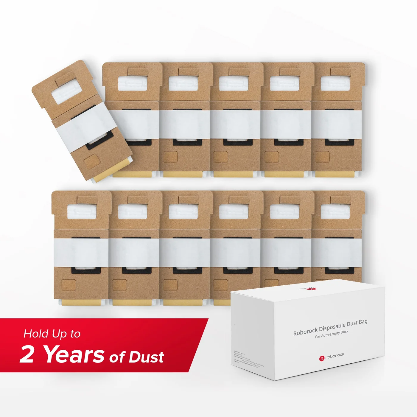 roborock dust bag*12pcs for s7 and s7 maxv plus hold up to 2 years o